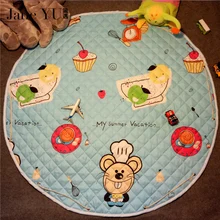 JaneYU/ Новое поступление, сумка для хранения, детские игровые коврики диаметром 110 см, многофункциональное круглое одеяло для ползания, игровой коврик