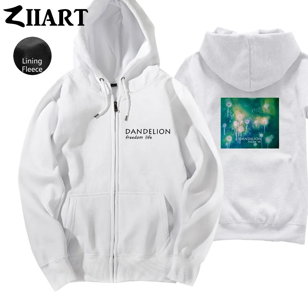 Dandelion Seeds Freedom life Taraxacum Green plant Girls Woman Full Zip Fleece Hoodie Couple Clothes ZIIART Dandelion Seeds Freedom life Taraxacum Green plant Girls Woman Full Zip Fleece Hoodie Couple Clothes ZIIART