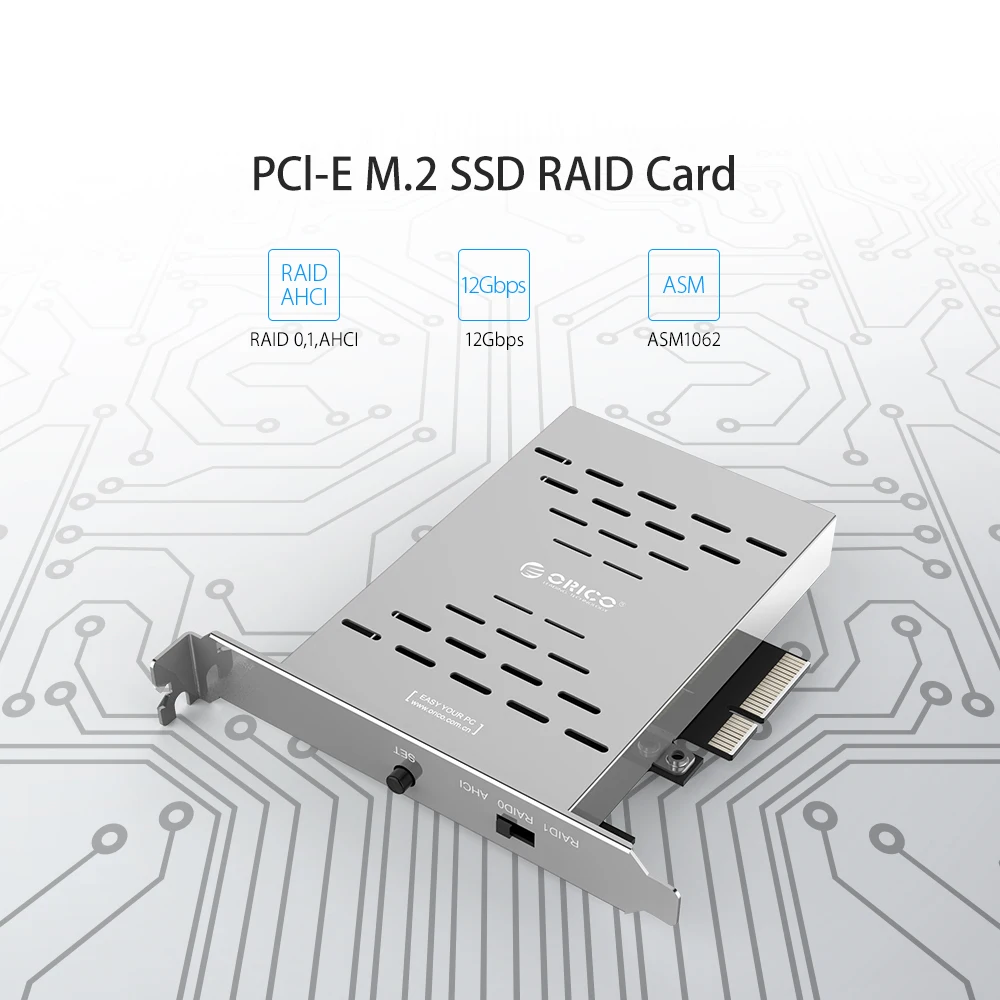  ORICO PRS2 Desktop PCI-E M.2 Disk Array Karte SSD Edelstahl High-speed Raid Festplatte Expansion Ka