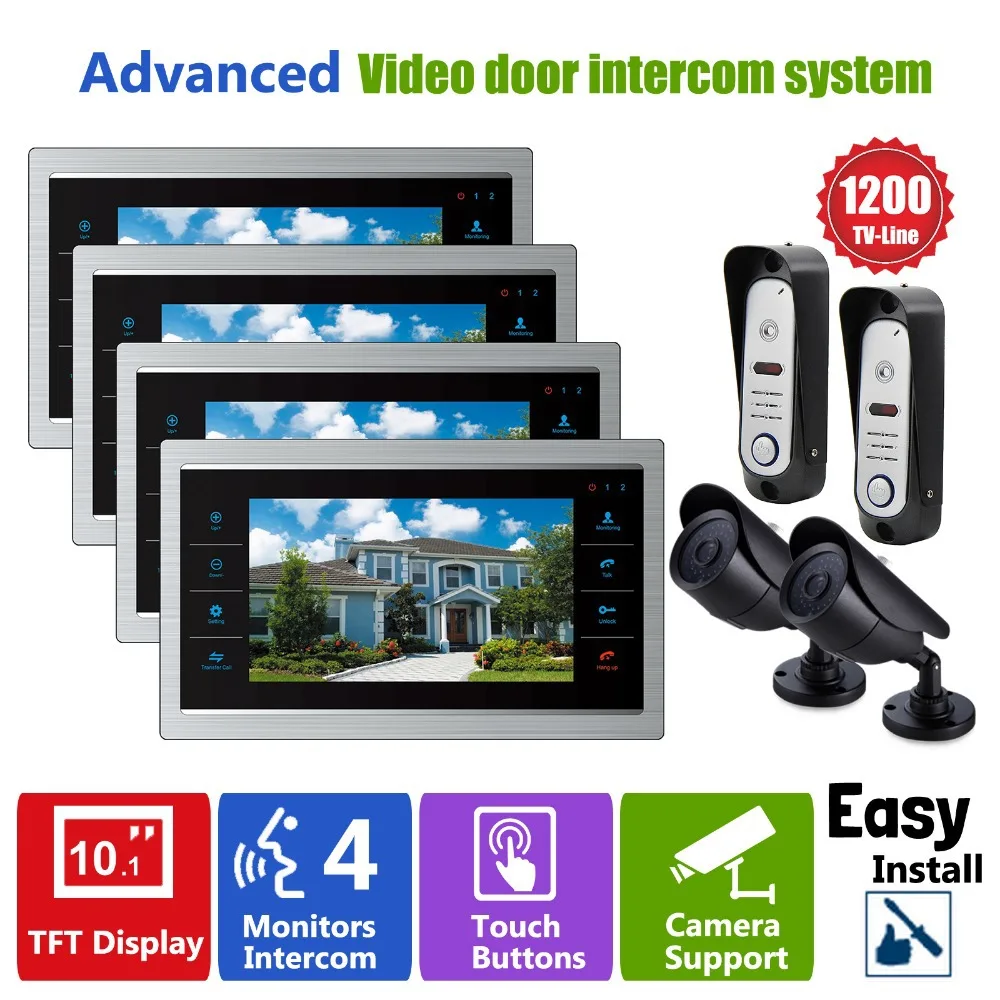 Homefong Video Phone Door Camera Intercom Monitors System 10