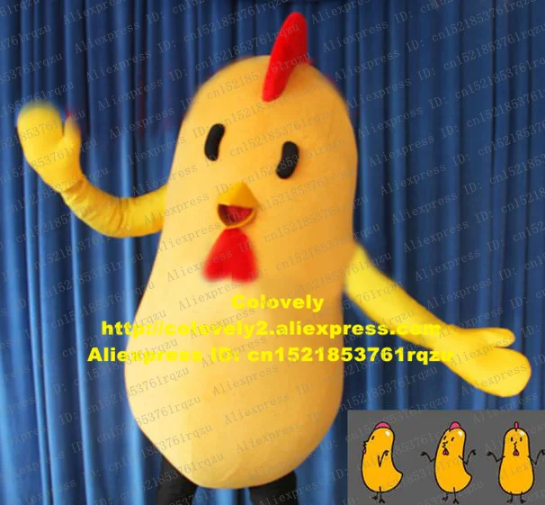 Cock Hahn Henne Küken Huhn Chook Chickling Maskottchen Kostüm Cartoon Charakter Etikette Courtesy Marketing Planung zz5314