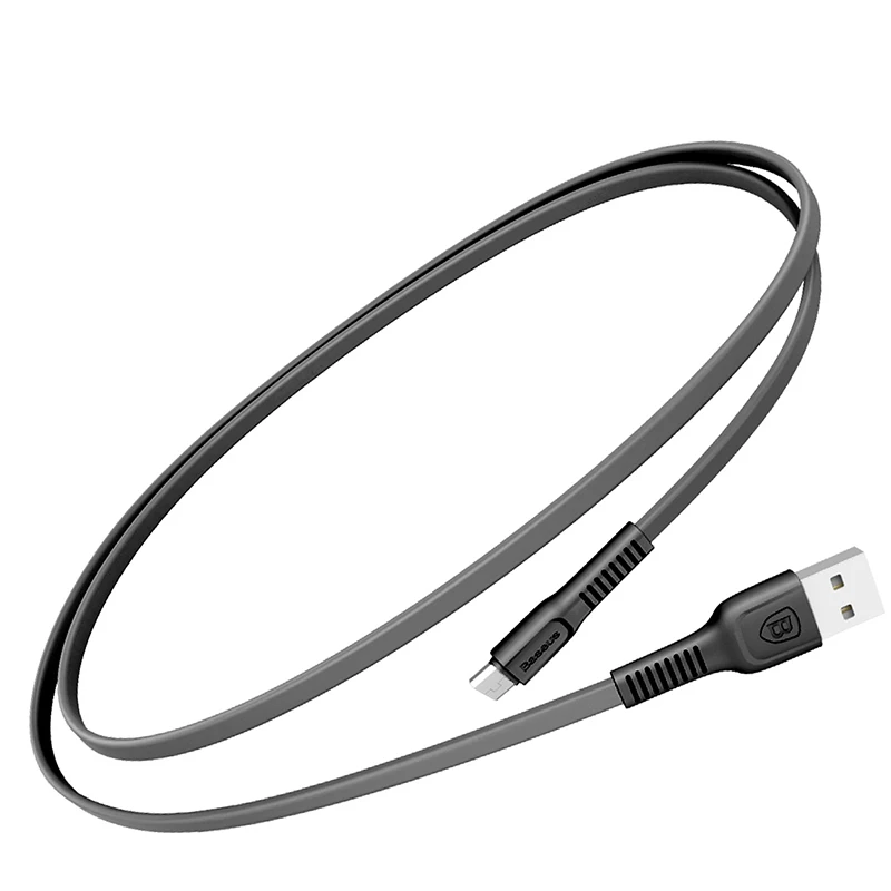 Baseus المصغّر usb كابل 2A سريع كابل شحن سامسونج S6 S7 هواوي xiaomi تاريخ كابل سلك Microusb شاحن الحبل للهاتف المحمول