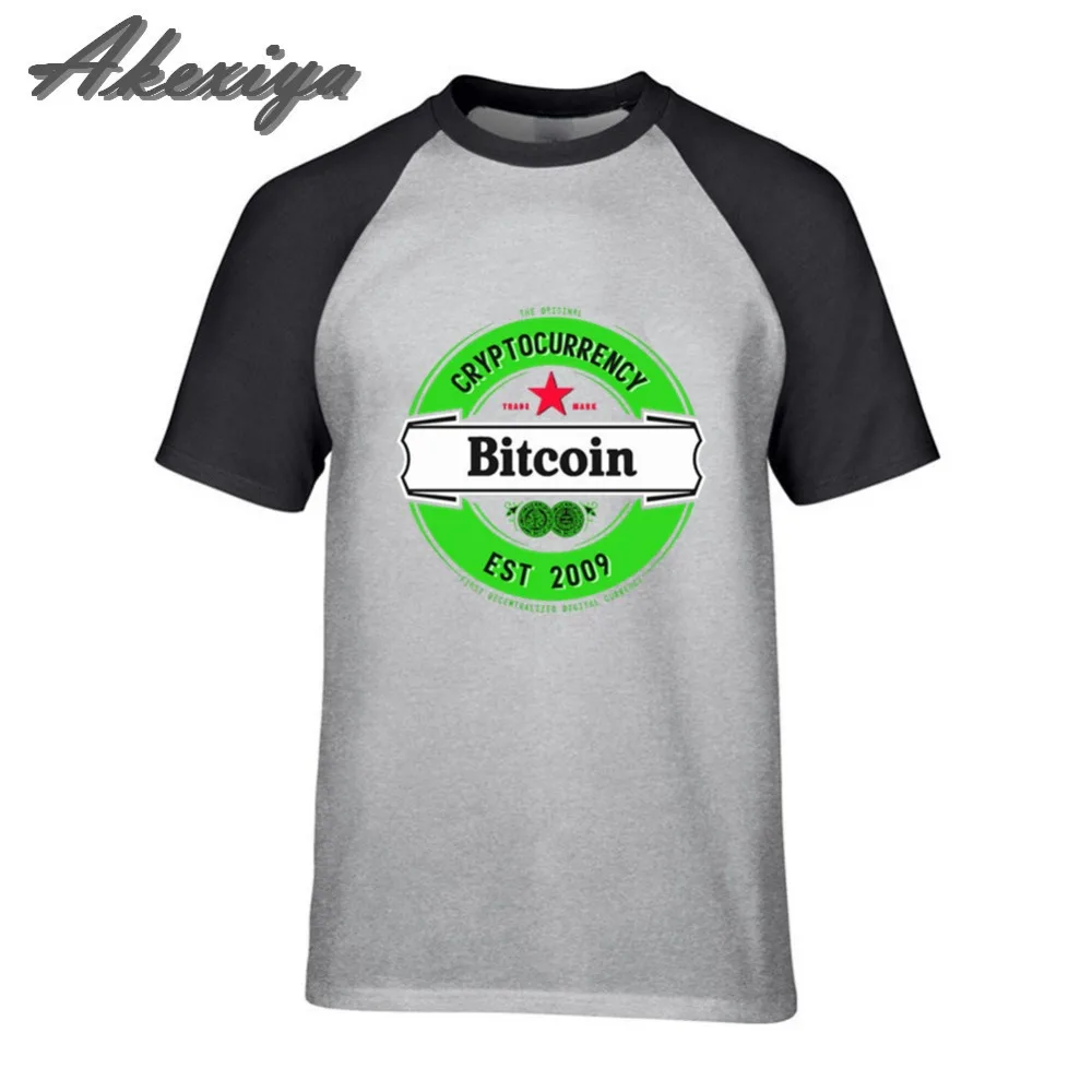 Hipster Awesome Retro Heineken Bitcoin TShirt Men o-neck Printend Cryptocurrency dragon ball t shirt cottont raglan sleeve
