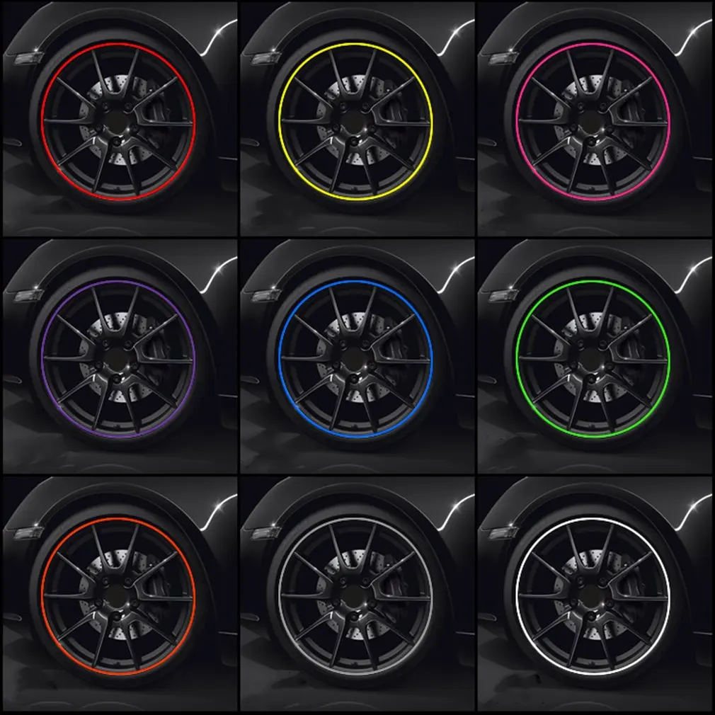8 м/рулон Стайлинг IPA Rimblades автомобиля Цвет колеса обода протекторы Декор полосы шин защитная линия резиновая Литье отделка