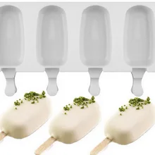 DHL 200 шт 4 силиконовые полости для заморозки мороженого формы конфеты бар делая инструмент сок формы