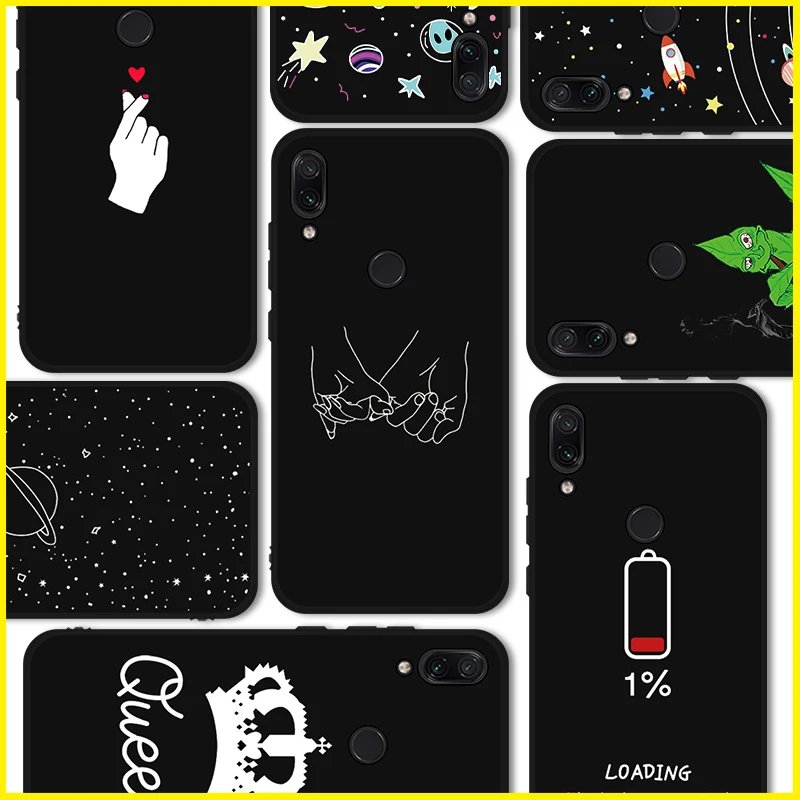 

Silicone Patterned Case For Xiaomi Redmi 7 5 Plus 6A 5A Note 6 5 7 Pro Pocophone F1 S2 TPU Couple Cover Phone Case Shell Coque
