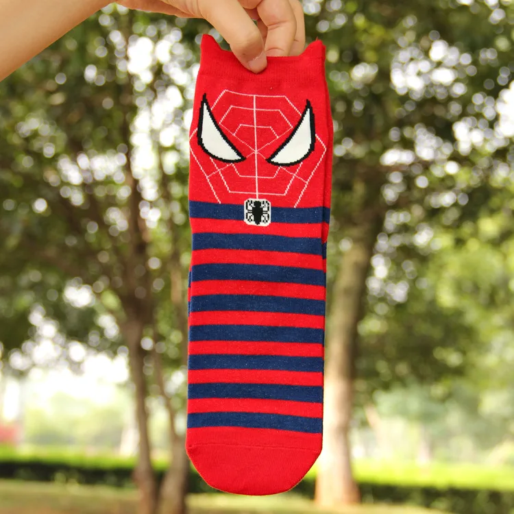 Парные носки с супергероями Marvel, Бэтменом, человеком-пауком, супергероем, Мстители, Лига оптимуса прайма, счастливые носки унисекс, женские носки - Цвет: 3