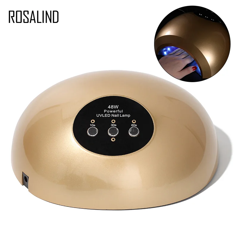 

ROSALIND 48W Drying For Nails Art Tool MJD004 UV LED Curing Light Fast Nail Gel Polish Varnish For Manicure Machine Nail Dryer