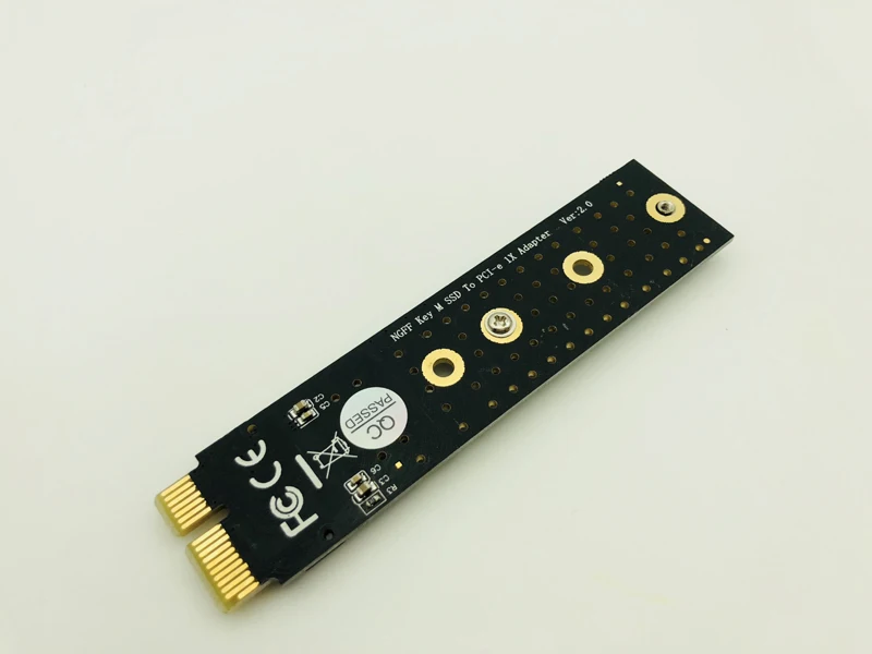 PCIE для M2 м соединитель в форме ключа адаптер NVME SSD x1 полный Скорость M.2 2280 Алюминий