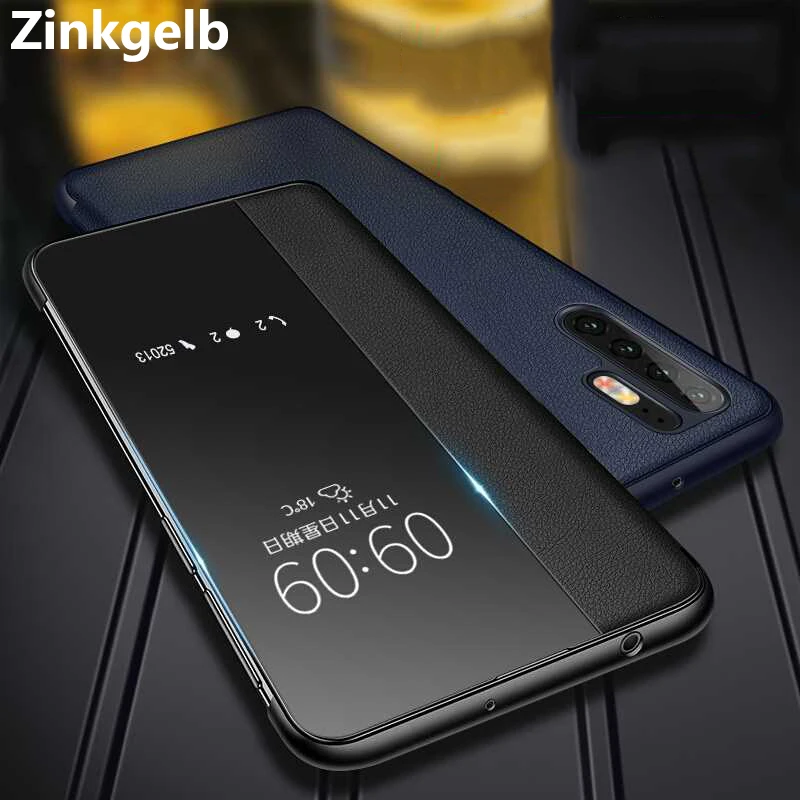 Чехол для Huawei P30 Pro роскошный тонкий чехол из искусственной кожи жесткий