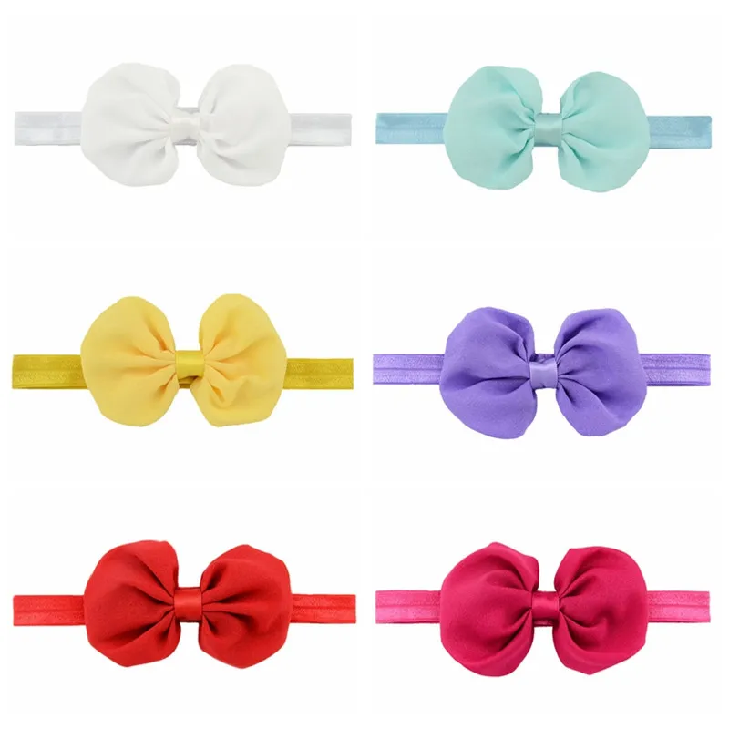 12Pcslot  Sweet Color Kids Bow Headband Silver Ribbon Bows with Thin Hairband Photography Props Girls Bow Tiara Headwrap (6)