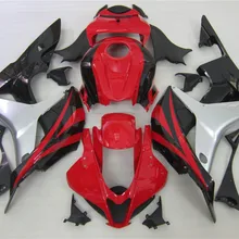 Красный, серебристый, черный обтекатель комплект для HONDA CBR 600 RR 2007 2008 материалы для инжекционного литья CBR600RR 07 08 CBR 600RR Настройка