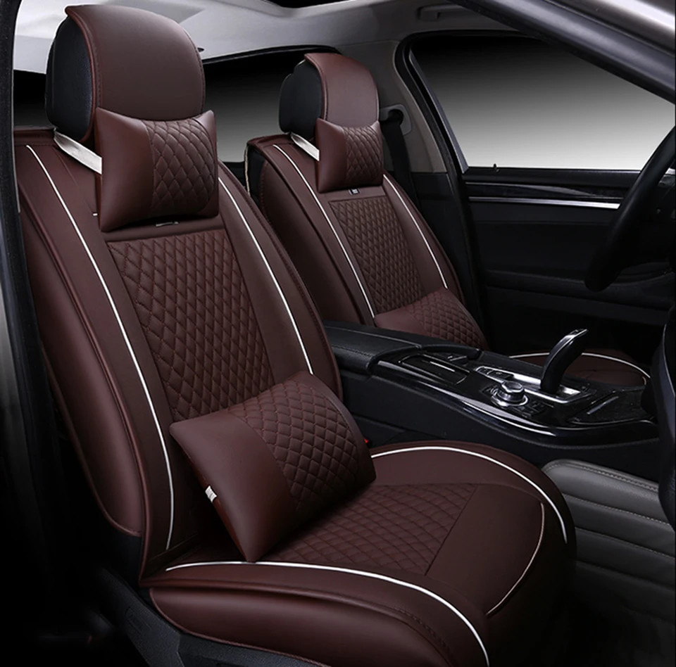 Спереди и сзади) чехол для сиденья автомобиля набор универсальный для HONDA CRV Civic Accord Fit Honda Insight из искусственной кожи авто аксессуары