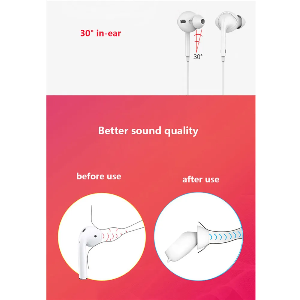 Силиконовые наушники вкладыши для Apple AirPods 3 пары противоскользящие чехол