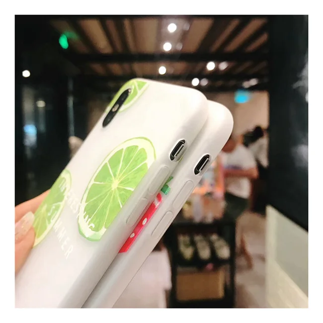 Модный чехол для телефона с 3D принтом Фруктов лимона клубники Чехлы iphone X XS MAX XR 6 6S