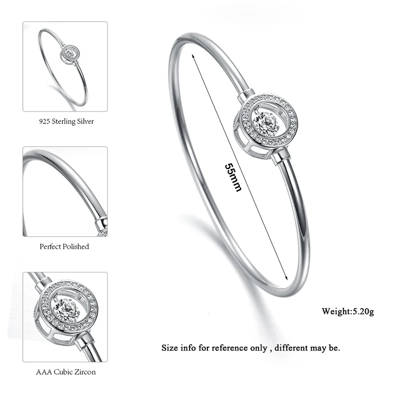 Tanie ORSA JEWELS prawdziwe 925 Sterling Silver kobiety bransoletki i Bangles aaa sześcienne cyrkon idealne polerowane moda kobiety bransoletka biżuteria SB11