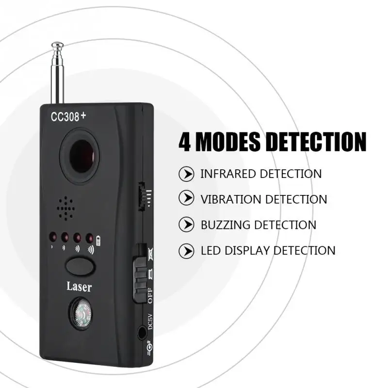 CC308+ Анти подслушивающее устройство беспроводной полный диапазон все-круглый gps CCTV сигнал дефектоскоп детекторы IP Объектив GSM лазерные искатели US Plug
