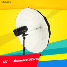165 см, Светоотражающие Зонт черный и белый отражающий мягкий свет фон для фотосъемки параболический Зонт 16 зонт из волокна кости CD50 T02