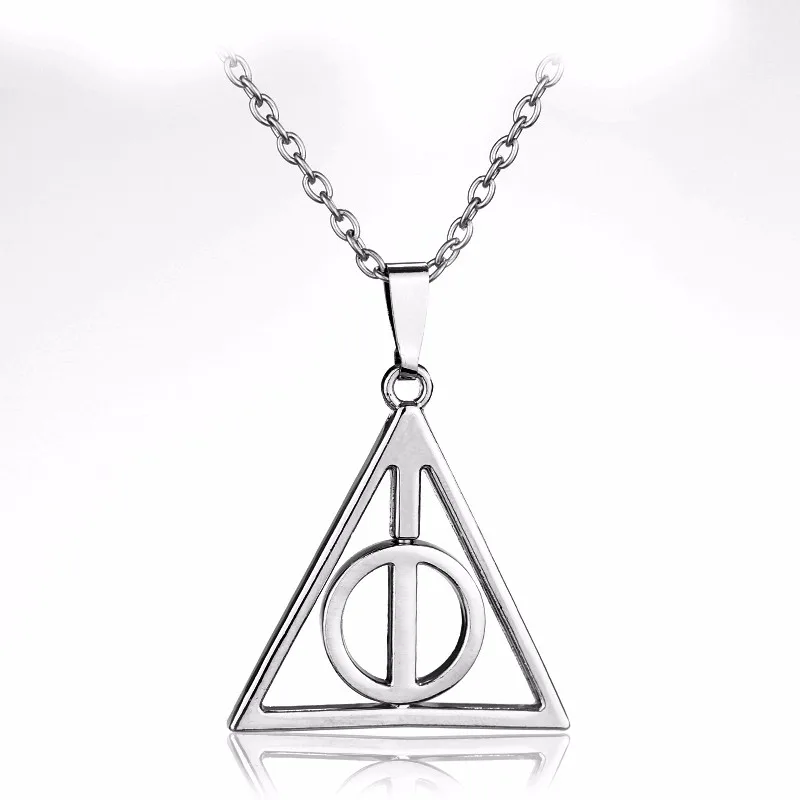 Фильм простой Deathly Hallows Collier крест State мужчины t ожерелье кулон для мужчин женщин треугольные аксессуары фильм подарок