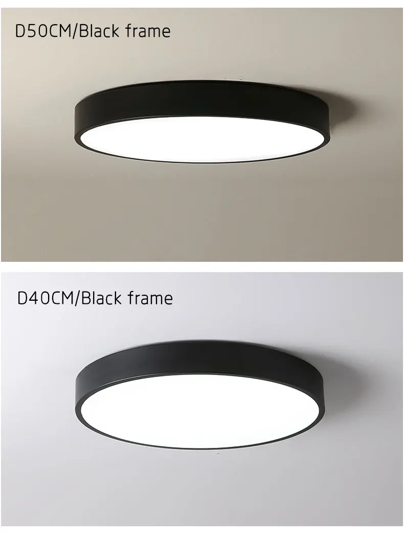 Современный светодиодный светильник для гостиной, спальни, люстра с круглым потолочным светильником, Лампара Techo, черные и белые лампы