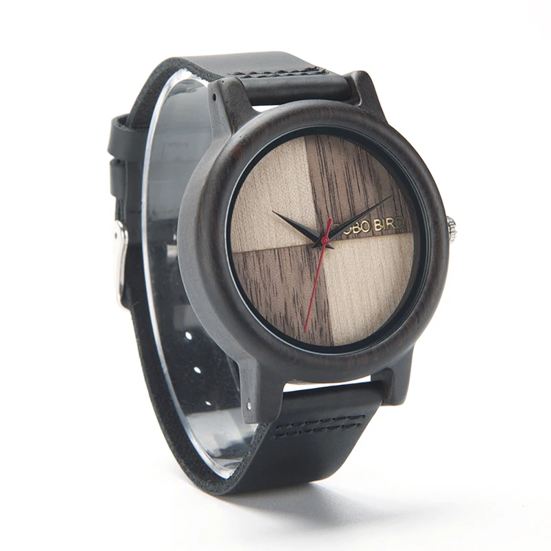 OEM BOBO BIRD L-N08 New Wood Wristwatches Quartz Watch Unique Antique Design Clock for Men in Paper Gift Box