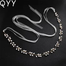 Обтягивающие боди ручной работы для невесты, подружек невесты, модные жемчужины, медный провод, Свадебные ремни и пояса, свадебные аксессуары для одежды