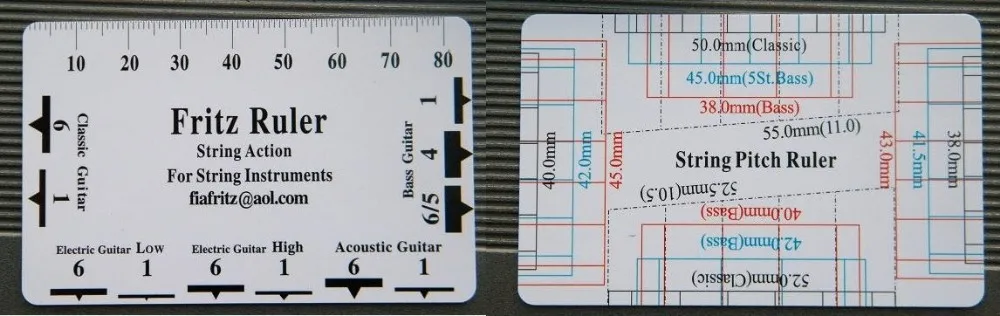 guitar string pitch ruler fritz ruler for acoustic bass