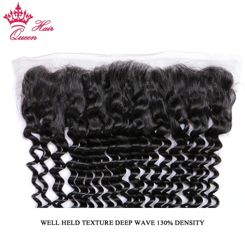 Deep wave Brazilian Virgin Human Hair Lace Frontal Closure 13\