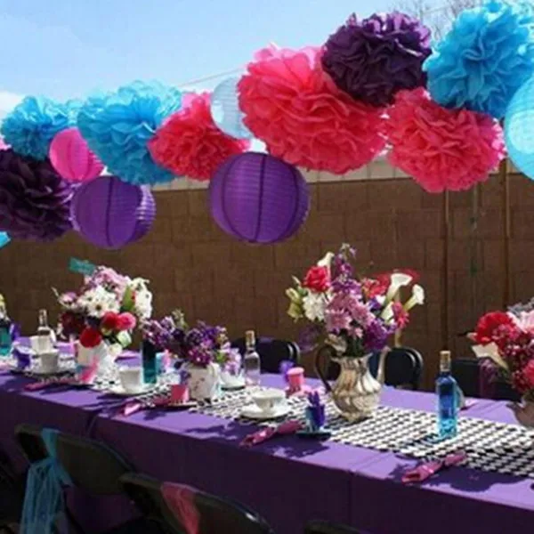 Free Shipping 30pcs/Lot 6 Inch Tissue Paper Pompoms Diy Flowers Ball Fashion Flower Balls For Weddings Decoration |