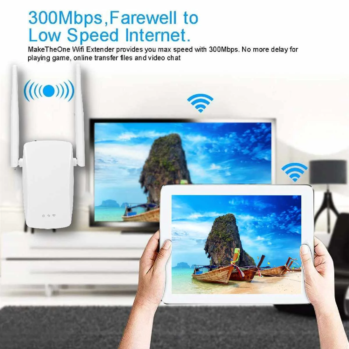 LEROY Беспроводной Wi-Fi ретранслятор WiFi расширитель маршрутизатор 300 Мбит/с двойная антенна усилитель сигнала с внешними антеннами горячая распродажа