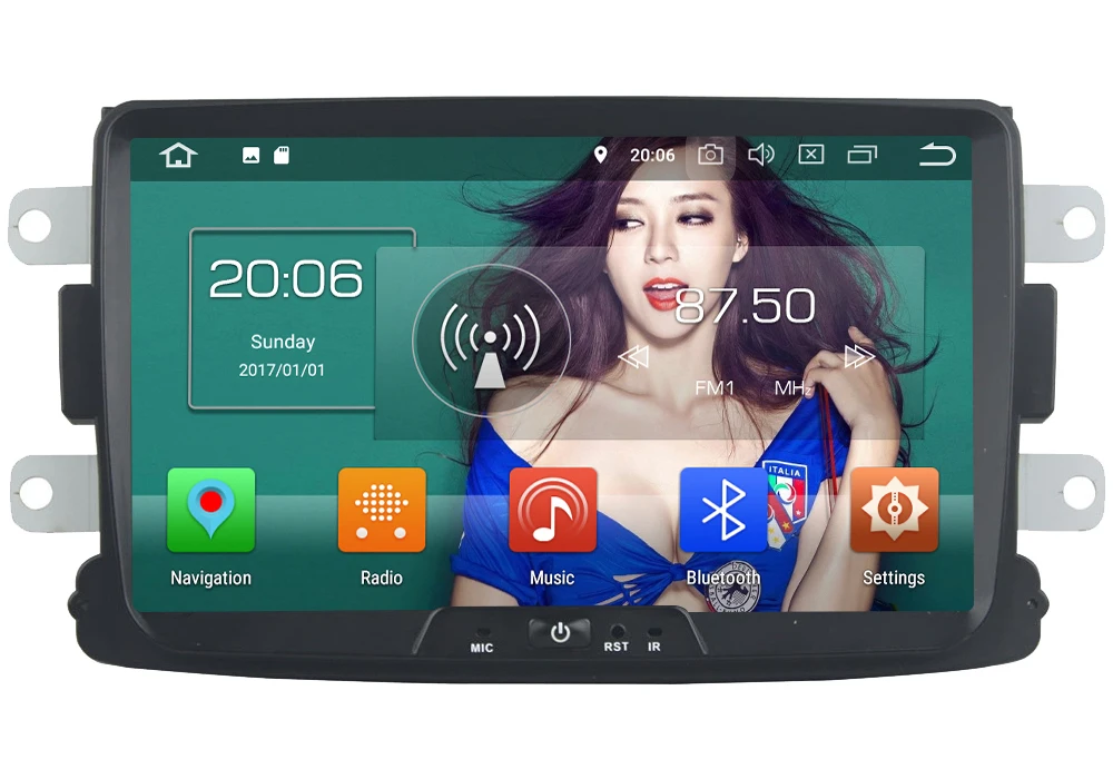 Top KLYDE Octa Core 4G Android 8.0 4GB RAM 32GB ROM Car DVD Player Radio For Renault Duster Dacia Lada Sandero Captur Xray 2 Logan 2 0