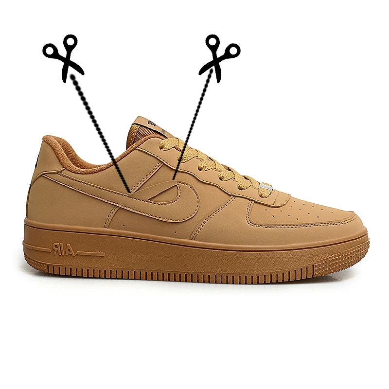 Classic Men Brand White Shoes Air Force One AF1 Wheat Color Sneakers Mens Breathable Skateborad Shoes Man Comfortable Sport Shoe