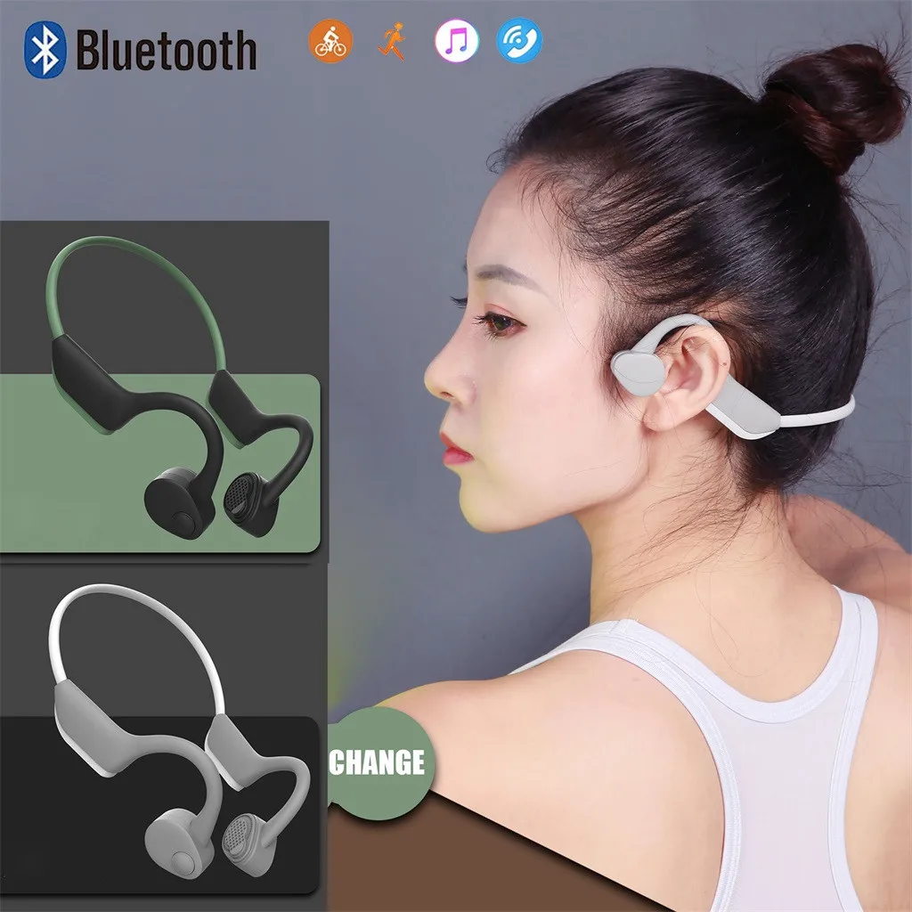

Bluetooth 5.0 Headphones Bone Conduction Headsets Wireless Sports Earphone Sports Music Earphones Headsets Handfree Microphone