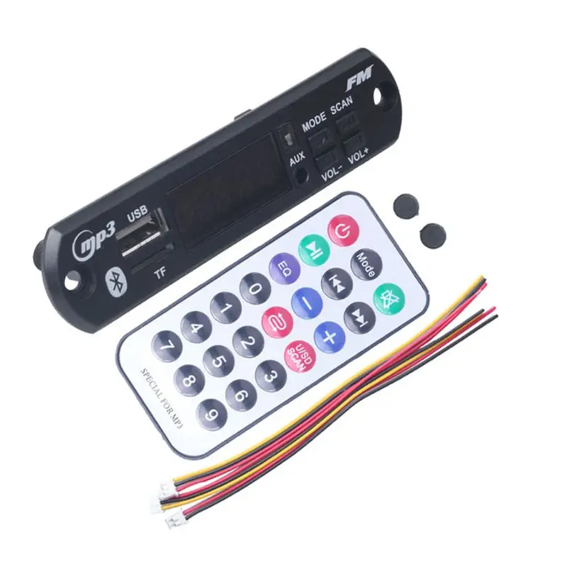 

5V 12V Car Audio USB TF FM Radio Module Wireless Bluetooth MP3 WMA Decoder Board with Remote Control For Car