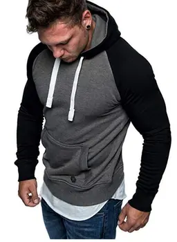 

New Men's casual hoodies Men's Sweatshirts Fashion Leisure Pullover Hooded Sweatshirts bodysuit with large pockets menhoodies