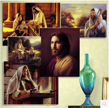 

Genuine special DIY digital oil painting figures living room Christian believers God Jesus Christ