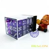 Bescon 12mm 6 Sided Dice 36 in Brick Box, 12mm Six Sided Die (36) Block of Dice, Translucent Purple with White Pips 3