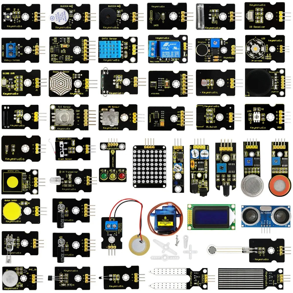 Новинка! Keyestudio 48 В 1 датчик стартовый набор с подарочной коробкой для Arduino DIY проектов(48 шт датчик s