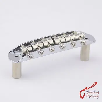 

1 Set GuitarFamily Brass Saddles Vintage Jazzmaster / Jaguar / Mustang Type Bridge Chrome ( #1250 ) MADE IN KOREA