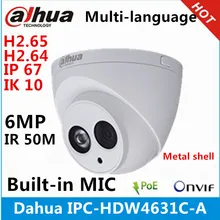 Dahua IPC-HDW4631C-A металлический корпус 6MP Встроенный микрофон POE IR 50m IP67 IK10 ip-камера заменяет IPC-HDW4431C-A камеры видеонаблюдения