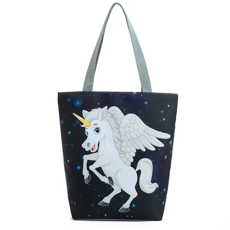 

Miyahouse Unicorn Printed Shoulder Bag For Female Casual Daily Use Women Handbag Large Capacity Summer Beach Bag For Pretty Girl