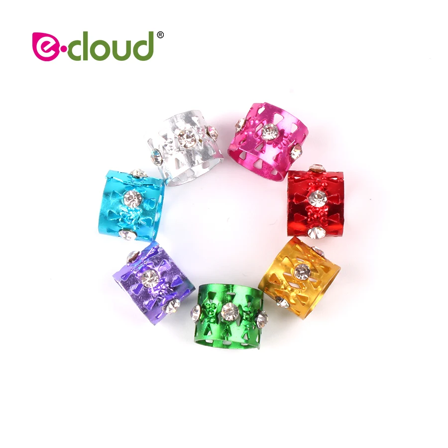 50pcs/bag Metal Rhinestone Dreadlock Braids Hair Beads Adjustable Hair Braids Cuffs Clips Mixed Color 11mm Hole Hair Rings 50pcs/bag Metal Rhinestone Dreadlock Braids Hair Beads Adjustable Hair Braids Cuffs Clips Mixed Color 11mm Hole Hair Rings