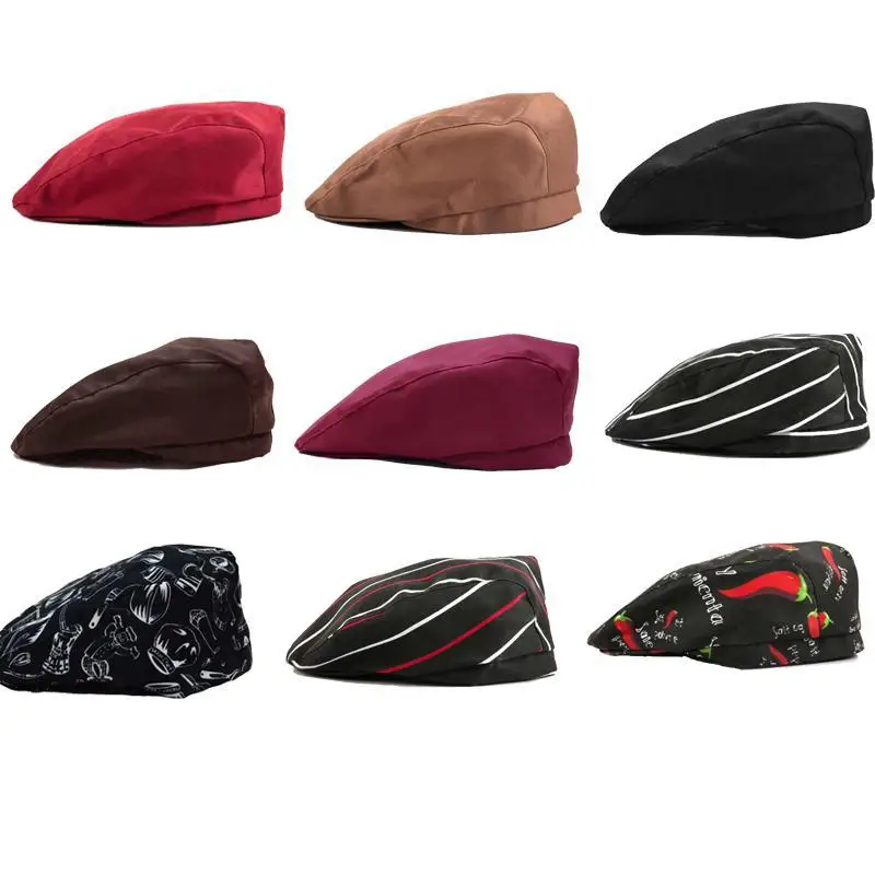 

Chef Hat Hotel Attendant Kitchen Uniform Work Cap Uniforms Restaurant Advertising Beret Cook Chefs Working Wear Hat Custom Logo