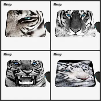 

Mairuige White Tiger With Blue Eyes Tumblr, High Quality Anti-skid Fashion Computer and Laptop Rectangle Rubber Mouse Pad