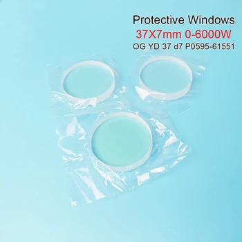 

50pcs/lot fiber laser protective windows OG YD37 d7 37*7mm P0595-58601 0-6000W for precitec Procutter head Ermaksan