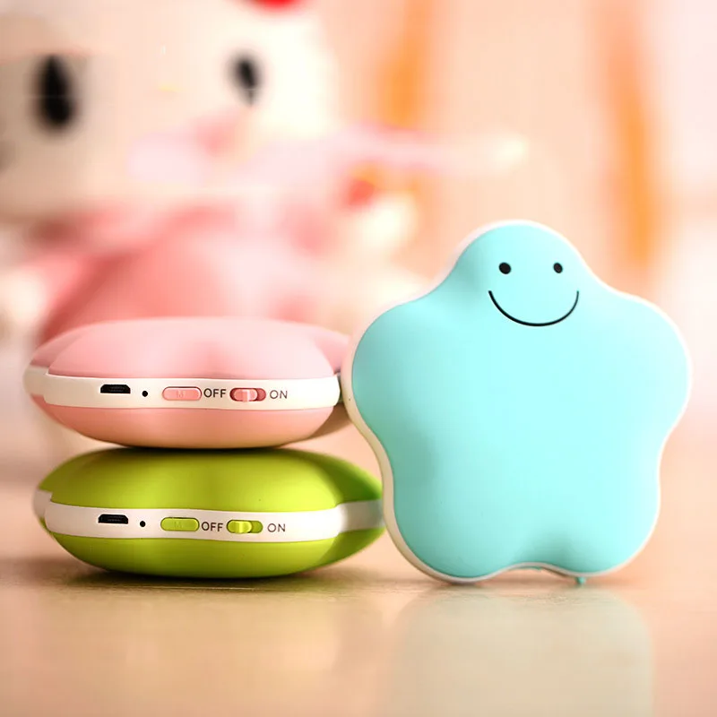 Cute Lucky Star USB Hand Warmer Portable Mini Rechargeable 3600mAh Mobile Power Bank External Charger for Cell Phones | Мобильные