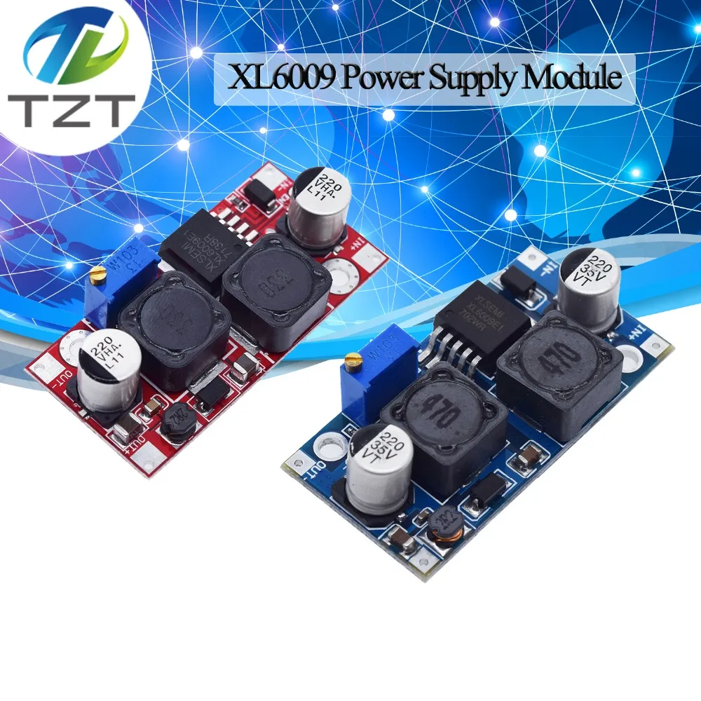 

TZT DC-DC Auto Boost Buck adjustable step down Converter XL6009 Module Solar Voltage