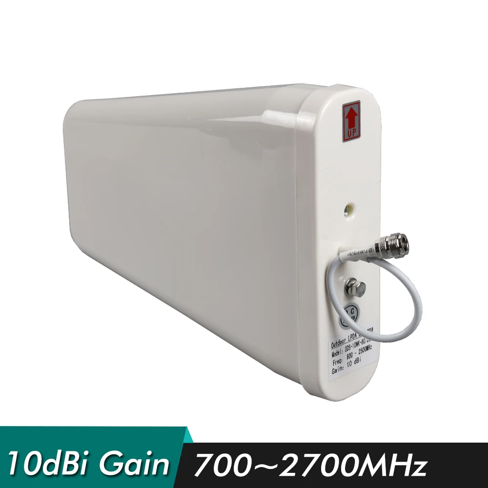 

700~2700MHz 10dBi Gain Outdoor LPDA Antenna N-Female 0.3m External Antenna for 2G 3G 4G Signal Booster Cellphone Signal Repeater