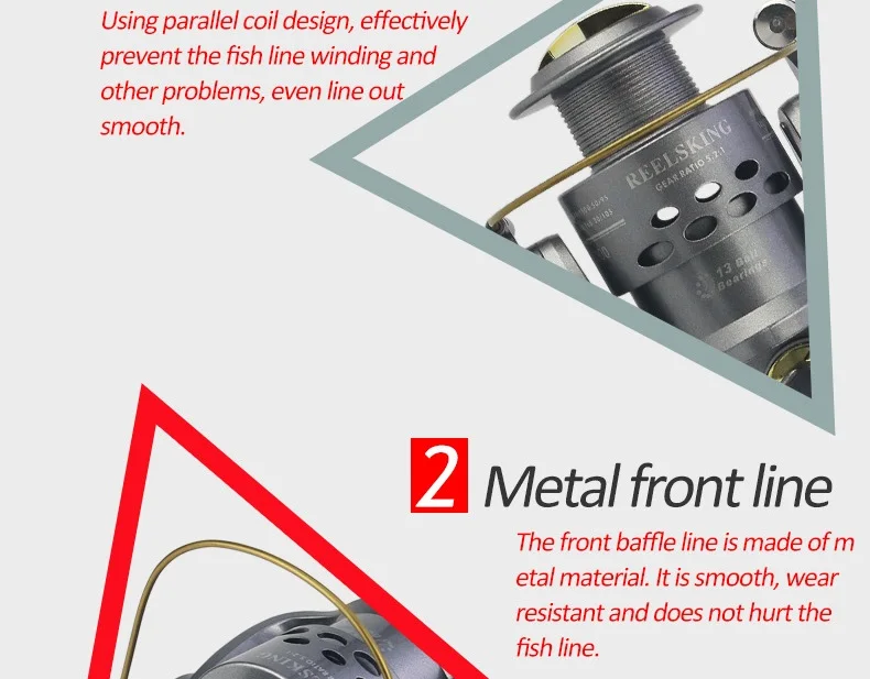 REELSKING Высокое качество спиннинг 5,2: 1 Рыболовная Катушка Fly колесо для пресной/соленой воды Морская рыбалка спиннинговая катушка карп
