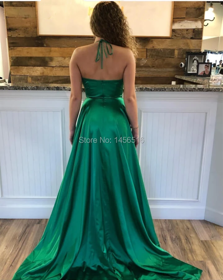 Sexy Deep V-Neck Yellow Evening Dresses Long Charming Royal Blue Backless Slit Prom Gowns Green Halter Formal Part Dresses Sexy Deep V-Neck Yellow Evening Dresses Long Charming Royal Blue Backless Slit Prom Gowns Green Halter Formal Part Dresses